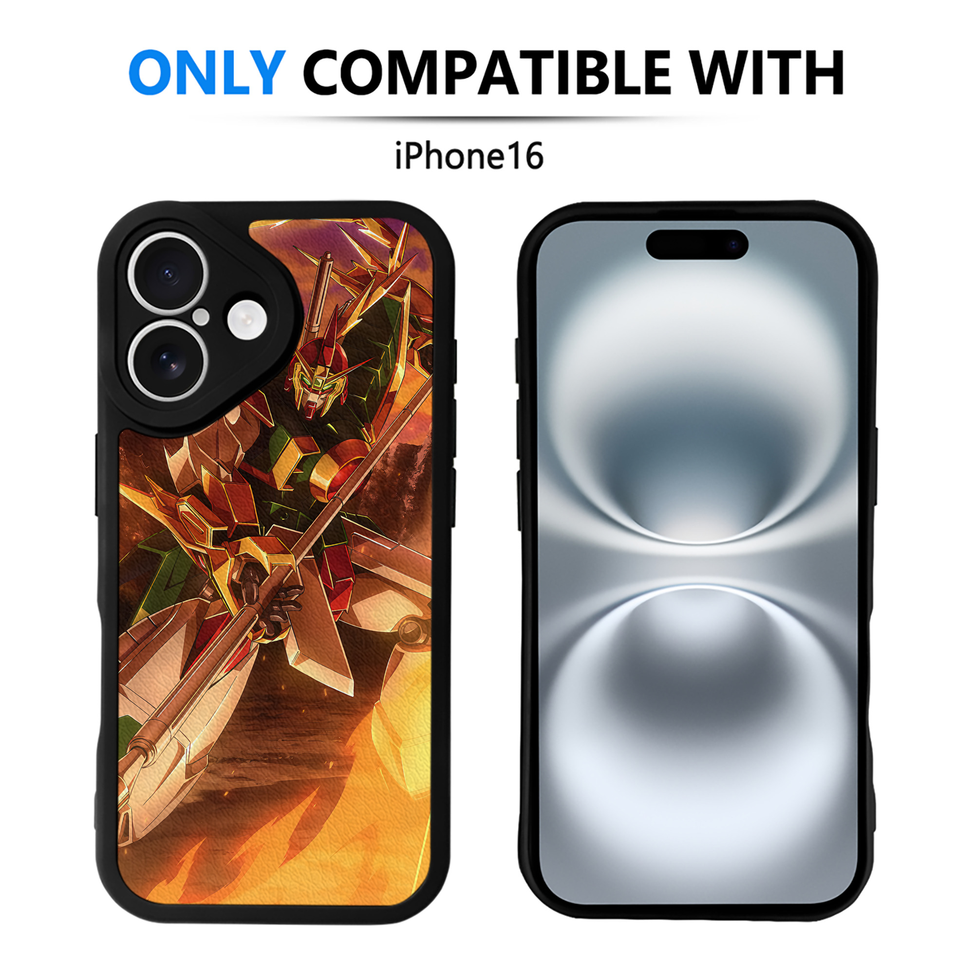 （画像用） 機動戦士ガンダム Mobile Suit Gundam 【iPhone 16シリーズ対応】シリコンスマホケース（レザー調） 材質：シリコン